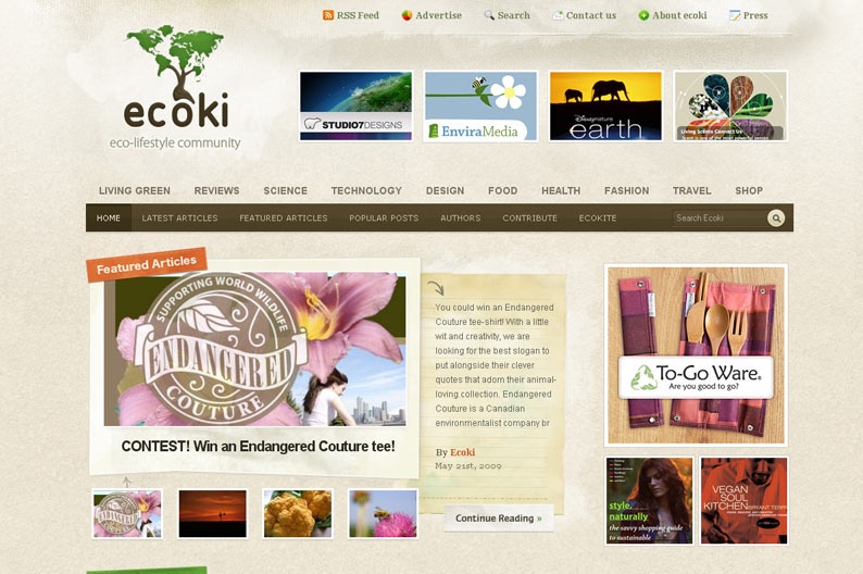 Screenshot on Ecoki