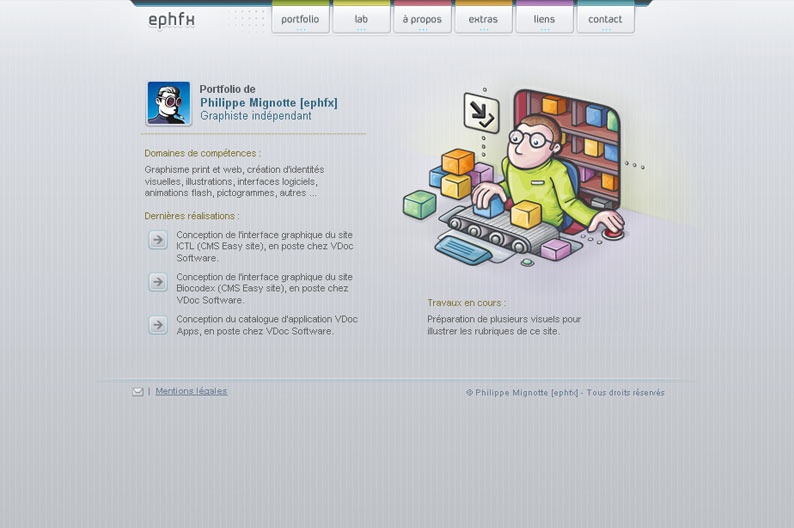 Screentshot on http://www.ephfx.fr