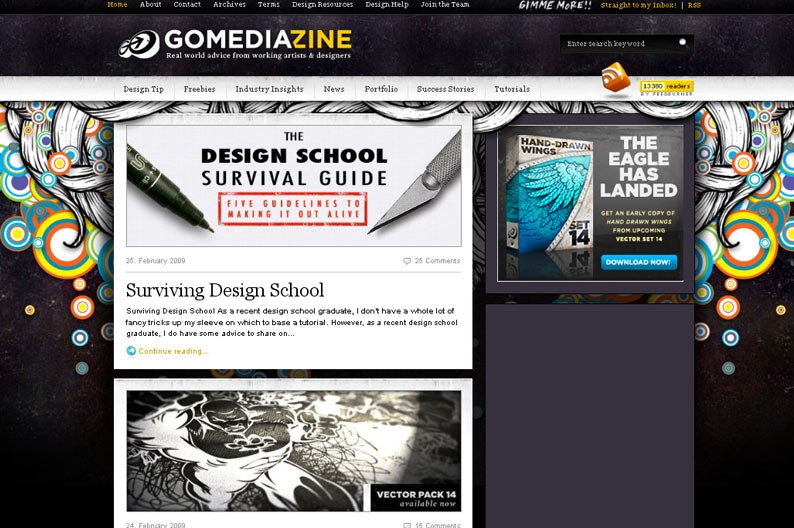 Screenshot on GoMediaZine