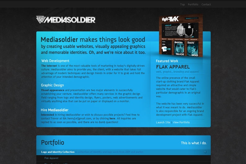 Screentshot on http://www.mediasoldier.net