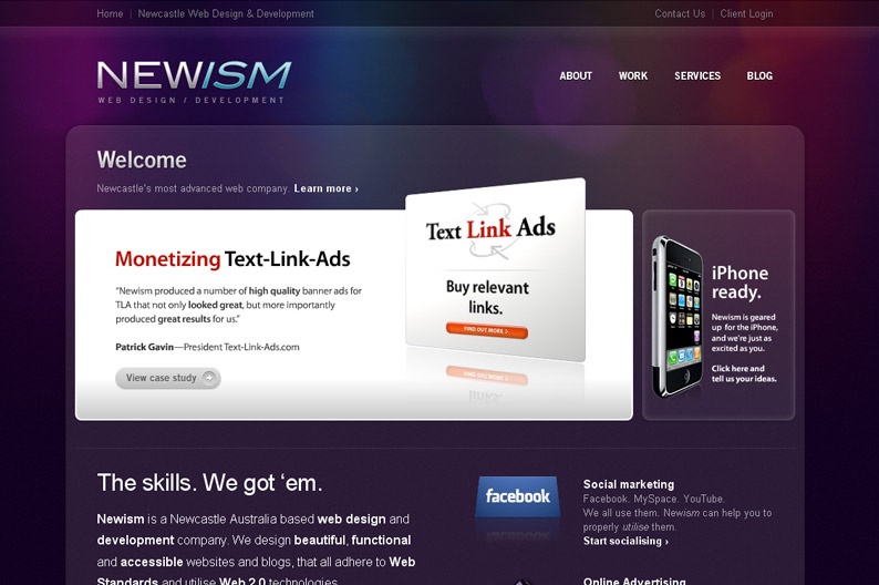 Screenshot on Newism