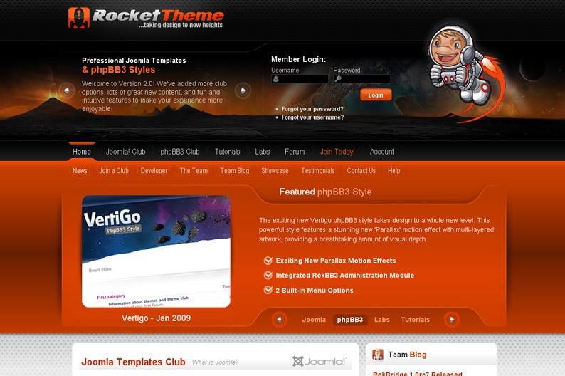 Screentshot on http://www.rockettheme.com
