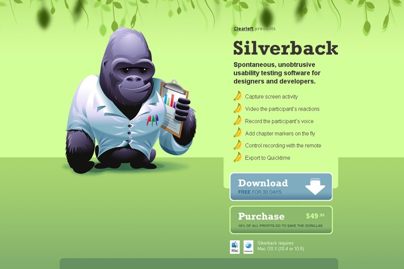 Screenshot on Silverback