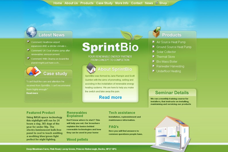 Screenshot on Sprint Bio