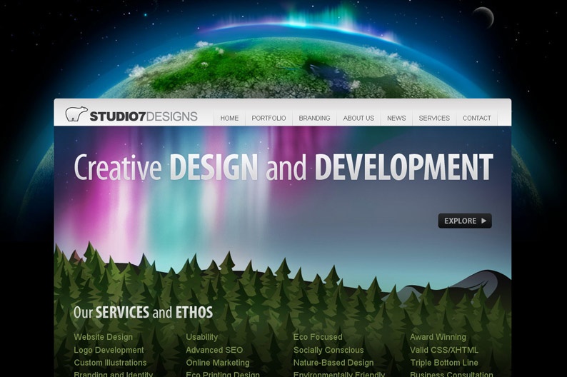 Screenshot on Studio7 Designs