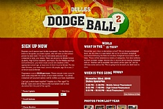 Dulles Dodgeball web design inspiration