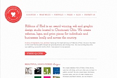 Ribbons of Red web design inspiration