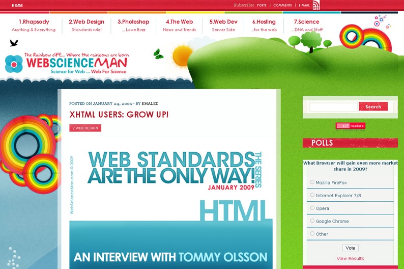Screenshot on Web Science Man