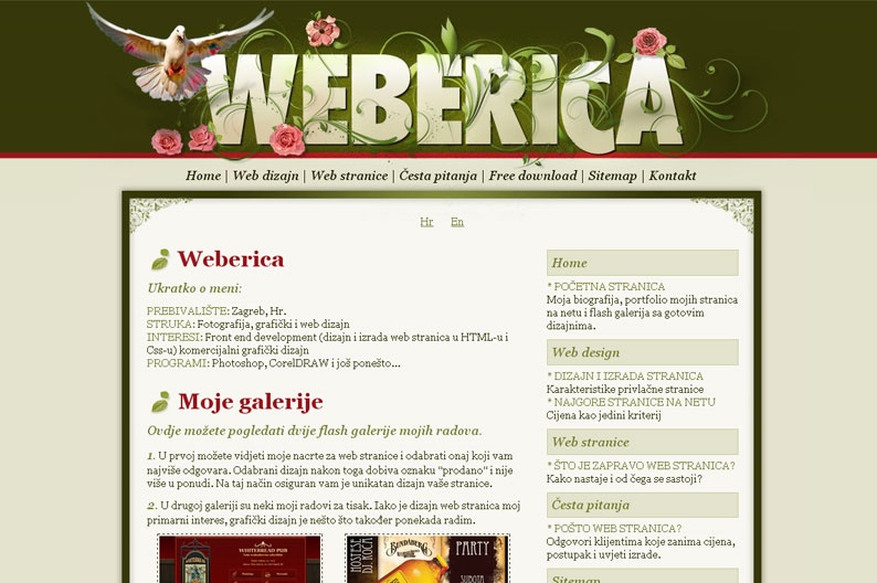 Screentshot on http://www.weberica.net